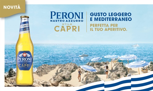 La nuova Peroni Nastro Azzurro Stile Capri